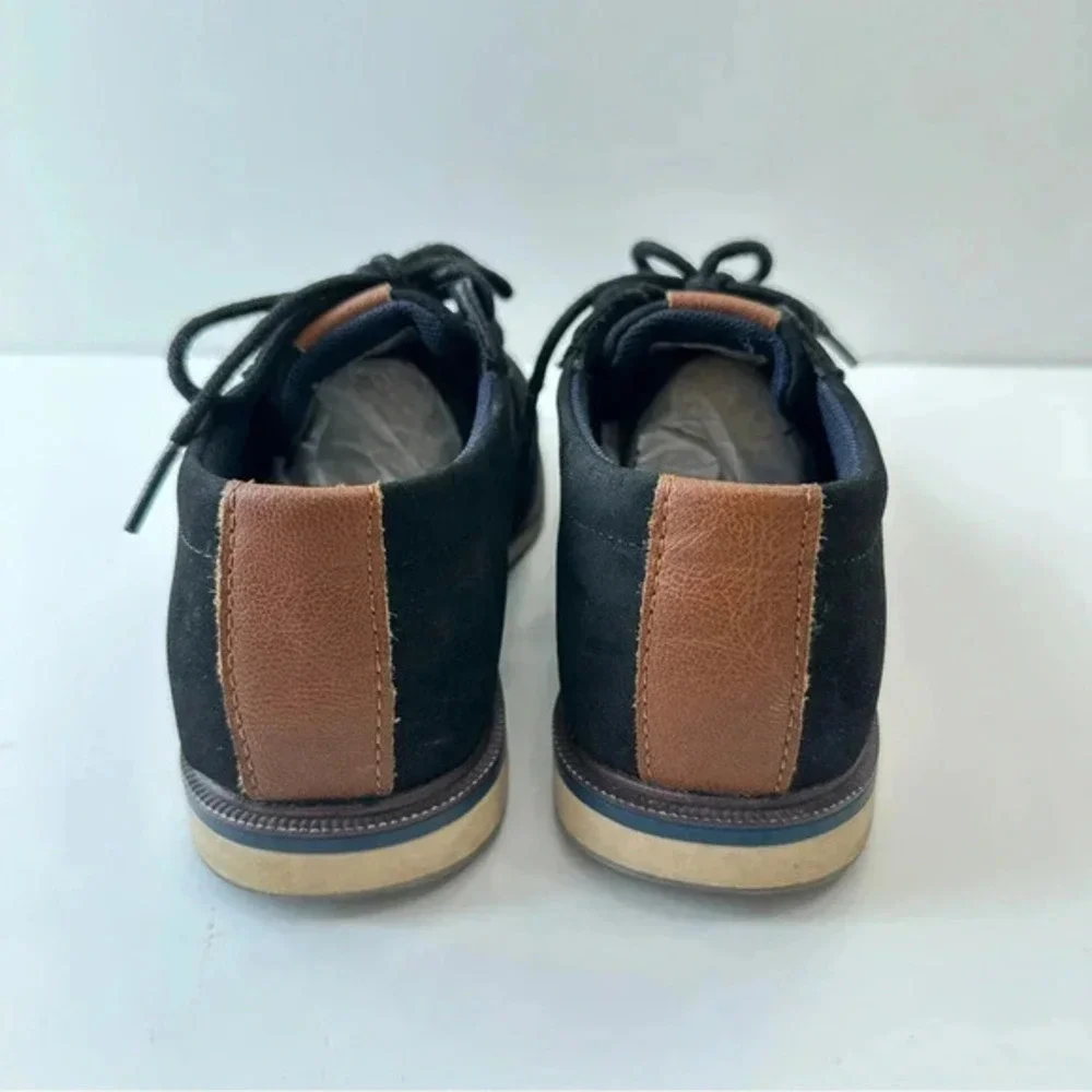 Max + Jake Lil Oscar Oxford Dress‎ Shoes Kids Boys Size 2M Black Suede Like